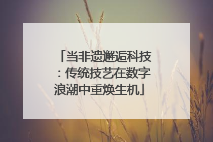 当非遗邂逅科技：传统技艺在数字浪潮中重焕生机