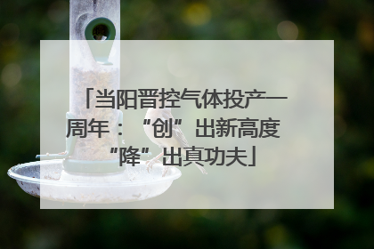 当阳晋控气体投产一周年：“创”出新高度 “降”出真功夫