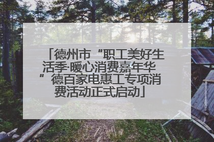 德州市“职工美好生活季·暖心消费嘉年华”德百家电惠工专项消费活动正式启动