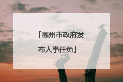 德州市政府发布人事任免