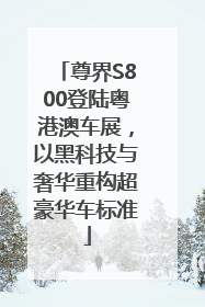 尊界S800登陆粤港澳车展，以黑科技与奢华重构超豪华车标准
