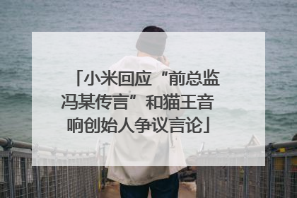 小米回应“前总监冯某传言”和猫王音响创始人争议言论