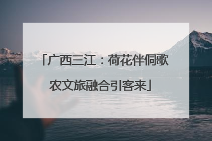 广西三江：荷花伴侗歌 农文旅融合引客来
