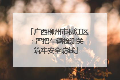 广西柳州市柳江区：严把车辆检测关 筑牢安全防线