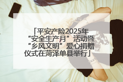 平安产险2025年“安全生产月”活动暨“乡风文明”爱心捐赠仪式在菏泽单县举行