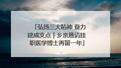 弘扬三大精神 奋力建成支点｜乡亲恳请挂职医学博士再留一年