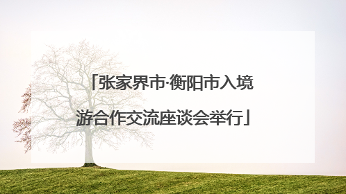 张家界市·衡阳市入境游合作交流座谈会举行