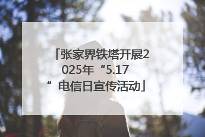 张家界铁塔开展2025年“5.17”电信日宣传活动
