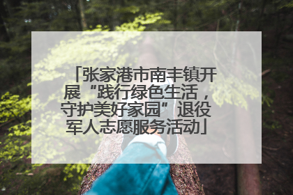 张家港市南丰镇开展“践行绿色生活，守护美好家园”退役军人志愿服务活动