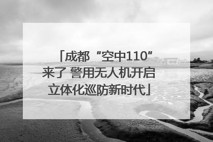 成都“空中110”来了 警用无人机开启立体化巡防新时代