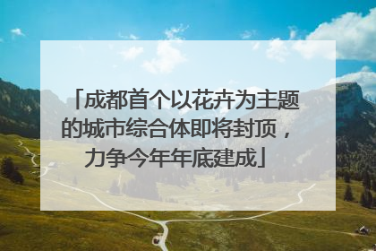 成都首个以花卉为主题的城市综合体即将封顶，力争今年年底建成