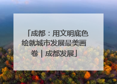 成都：用文明底色绘就城市发展最美画卷｜成都发展