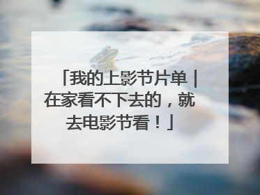 我的上影节片单｜在家看不下去的，就去电影节看！