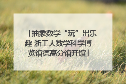 抽象数学“玩”出乐趣 浙工大数学科学博览馆德高分馆开馆