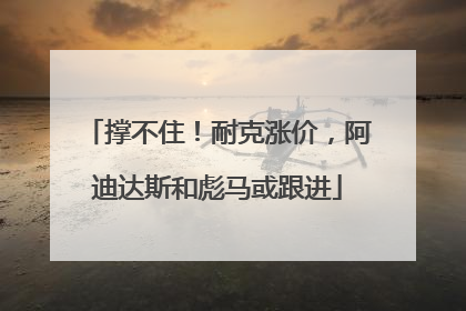 撑不住！耐克涨价，阿迪达斯和彪马或跟进