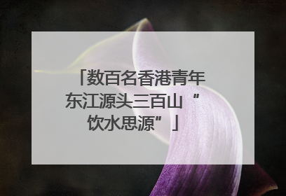 数百名香港青年东江源头三百山“饮水思源”