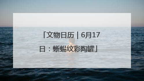 文物日历｜6月17日：蜥蜴纹彩陶罐