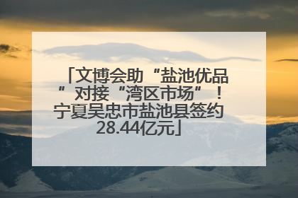 文博会助“盐池优品”对接“湾区市场”！宁夏吴忠市盐池县签约28.44亿元