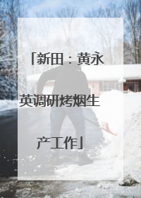 新田：黄永英调研烤烟生产工作