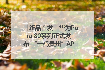 新品首发｜华为Pura 80系列正式发布 “一码贵州”APP抢先开售！