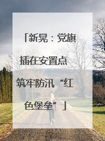 新晃：党旗插在安置点 筑牢防汛“红色堡垒”