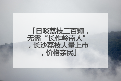 日啖荔枝三百颗，无需“长作岭南人”，长沙荔枝大量上市，价格亲民