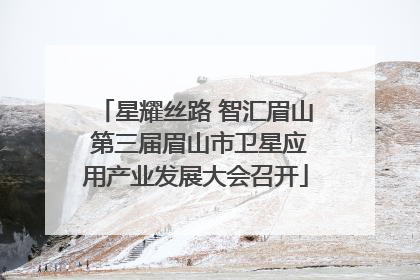 星耀丝路 智汇眉山 第三届眉山市卫星应用产业发展大会召开