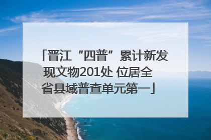 晋江“四普”累计新发现文物201处 位居全省县域普查单元第一