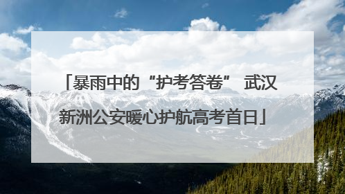 暴雨中的“护考答卷” 武汉新洲公安暖心护航高考首日