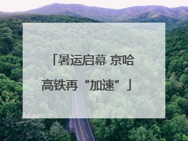 暑运启幕 京哈高铁再“加速”