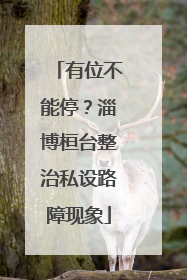 有位不能停？淄博桓台整治私设路障现象