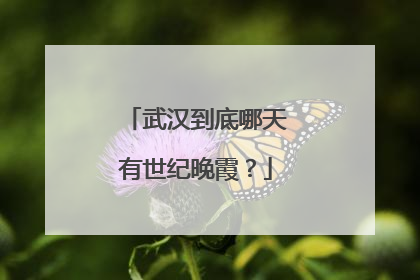 武汉到底哪天有世纪晚霞？
