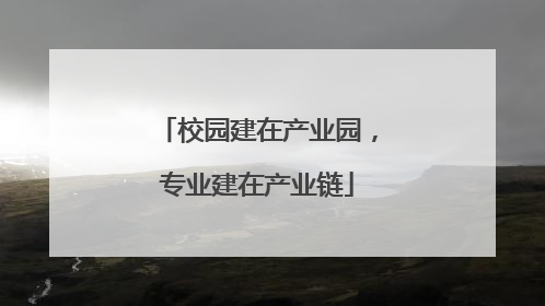 校园建在产业园，专业建在产业链
