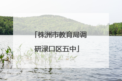 株洲市教育局调研渌口区五中