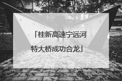 桂新高速宁远河特大桥成功合龙