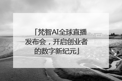 梵智AI全球直播发布会，开启创业者的数字新纪元