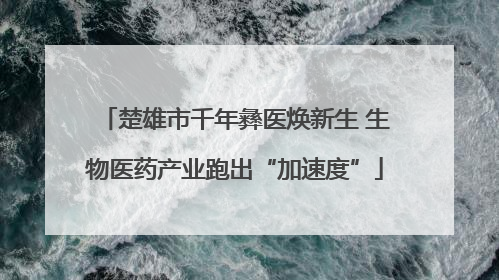 楚雄市千年彝医焕新生 生物医药产业跑出“加速度”