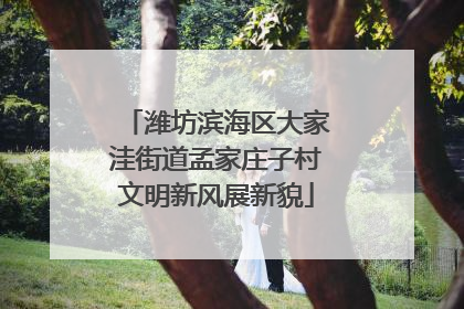 潍坊滨海区大家洼街道孟家庄子村文明新风展新貌