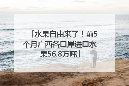 水果自由来了！前5个月广西各口岸进口水果56.8万吨