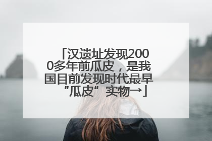汉遗址发现2000多年前瓜皮，是我国目前发现时代最早“瓜皮”实物→