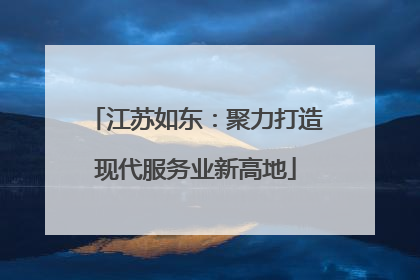 江苏如东：聚力打造现代服务业新高地