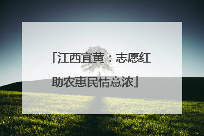 江西宜黄：志愿红助农惠民情意浓