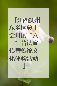 江西抚州东乡区总工会开展“六一”普法宣传暨传统文化体验活动