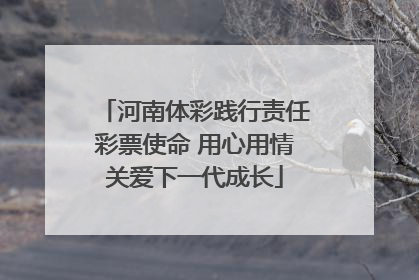 河南体彩践行责任彩票使命 用心用情关爱下一代成长