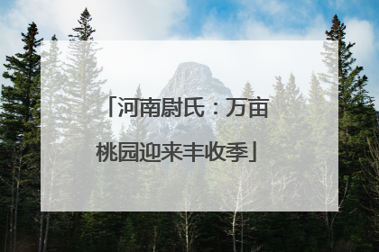 河南尉氏：万亩桃园迎来丰收季