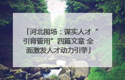河北围场：谋实人才“引育管用”四篇文章 全面激发人才动力引擎