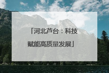 河北芦台：科技赋能高质量发展