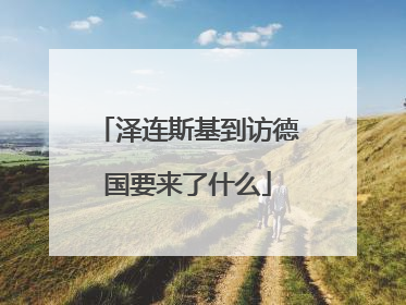 泽连斯基到访德国要来了什么