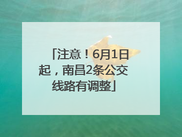 注意！6月1日起，南昌2条公交线路有调整