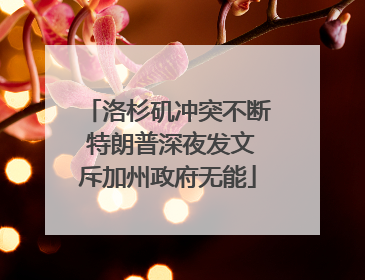 洛杉矶冲突不断 特朗普深夜发文斥加州政府无能